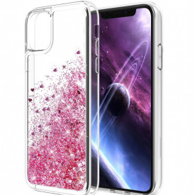 husa cu apa si sclipici pentru iphone 11 - efect lichid stralucitor si protectie completa