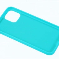 husa silicon catifea iphone 11 turcoaz,