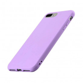 Husa iPhone 7 Plus / iPhone 8 Plus, ultra slim silicon, interior din catifea, Mov - Img 2