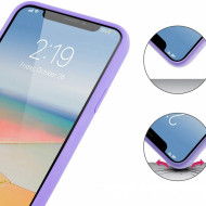 Husa iPhone XR, ultra slim silicon si microfibra Mov - Img 4