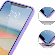 Husa iPhone XR, ultra slim silicon si microfibra Mov - Img 4