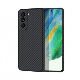 Husa protectie din Kevlar pentru Samsung Galaxy S22 Plus, din Fibra de Carbon, Aramida, ultra slim, ultra rezistenta, protectie camera, Negru