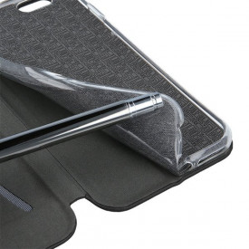 Husa Protectie Flip Cover cu magnet, din piele ecologica, Tip Carte, Stand, suport carduri, Samsung Galaxy S9 Plus, Negru - Img 3