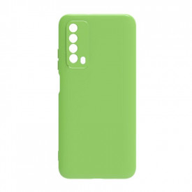 Husa protectie Huawei P Smart 2021, ultra slim, silicon Verde, cu interior de catifea, protectie camera