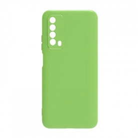 Husa protectie Huawei P Smart 2021, ultra slim, silicon Verde, cu interior de catifea, protectie camera