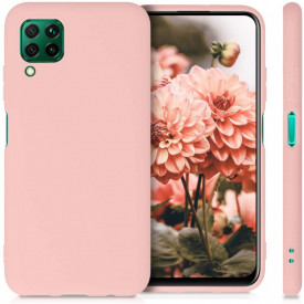Husa protectie Huawei P40 Lite, ultra slim, silicon Roz pal, cu interior de catifea, protectie camera - Img 2