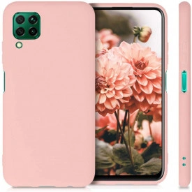 Husa protectie Huawei P40 Lite, ultra slim, silicon Roz pal, cu interior de catifea, protectie camera - Img 2