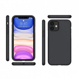 Husa protectie iPhone 11, ultra slim, silicon Negru, interior din microfibra, protectie camera, protectie ecran - Img 4