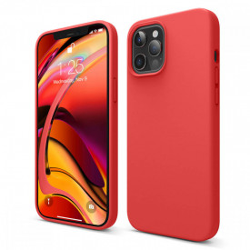 husa iphone 12 pro max rosu silicon catifea planetphone