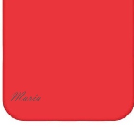 Husa protectie pentru iPhone 11, slim, silicon Rosu cu interior din microfibra, protectie camera si Personalizare Unica cu Numele Maria - Img 2