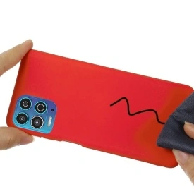 Husa protectie pentru Motorola Moto G72, slim, silicon Rosu cu interior din microfibra, protectie camera, protectie ecran - Img 7