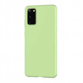 Husa protectie Samsung A02S, ultra slim, silicon Rosu, cu interior de catifea, protectie camera