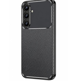 Husa protectie Samsung Galaxy A57, silicon, design carbon, subtire, neagra