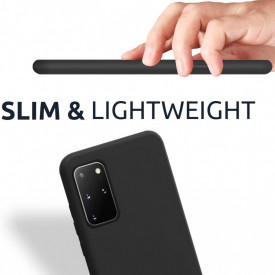 Husa protectie Samsung Galaxy S10 Lite, ultra slim, silicon Negru, interior din microfibra - Img 3