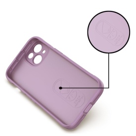 Husa protectie Wave style, compatibila cu iPhone 14, antisoc, silicon Mov, interior din microfibra, anti-alunecare, protectie camera, protectie ecran - Img 6