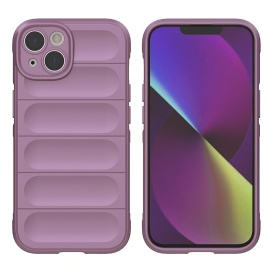 Husa protectie Wave style, compatibila cu iPhone 16, antisoc, silicon Mov, interior din microfibra, anti-alunecare, protectie camera, protectie ecran - Img 1