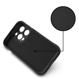 Husa protectie Wave style, compatibila cu iPhone 16 Pro Max, antisoc, silicon Negru, interior din microfibra, anti-alunecare, protectie camera, protectie ecran - Img 5
