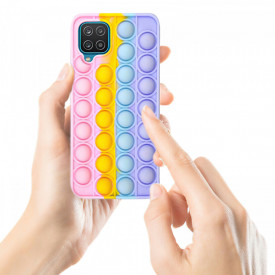 husa antistres multicolor pop up roz SAMSUNG A12 planetphone 