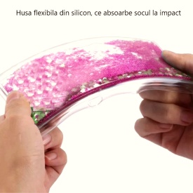 husa samsung a17 cu sclipici si lichid 