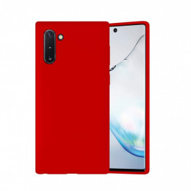 Husa Samsung Galaxy Note 10, ultra slim, silicon Rosu, cu interior de catifea, protectie camera
