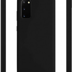 Husa Samsung Galaxy S20, ultra slim silicon si microfibra, Negru - Img 2
