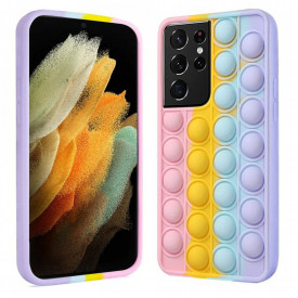 husa antistres multicolor pop up roz SAMSUNG S21 ultra planetphone 