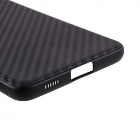 Husa samsung galaxy s21 negru cabon silicon planetphone