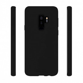 Husa Samsung Galaxy S9 Plus, ultra slim silicon si interior din microfibra, Negru - Img 2