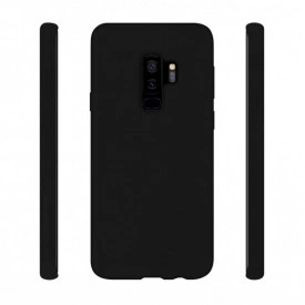 Husa Samsung Galaxy S9 Plus, ultra slim silicon si interior din microfibra, Negru - Img 2