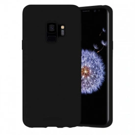 Husa Samsung Galaxy S9, ultra slim silicon si interior din microfibra, Negru