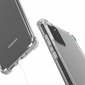 Husa slim transparenta compatibila cu Samsung Galaxy S20 Plus, antisoc, colturi intarite, silicon antialunecare - Img 4