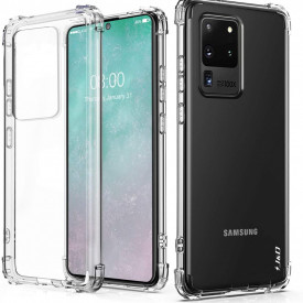 HUSA SILICON TRANSPARENT antisoc colturi SAMSUNG S20 ULTRA  PLANETPHONE 