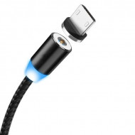 Cablu de incarcare MAGNETIC, 3 in 1 USB-C, Micro-USB, Lightning panzat - Img 2