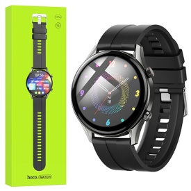 Ceas SmartWatch, Sport, Hoco (Y7 PRO) - BT 5.0, Multifunction + telefon, 240mAh, Multilanguage, Metall GRAY - Img 4