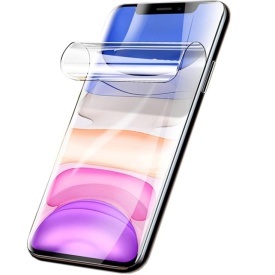 Folie de protectie ecran Mata din silicon compatibila cu iPhone XR, Anti Amprente, Perfect fit, TPU, acopera tot ecranul, transparenta - Img 2