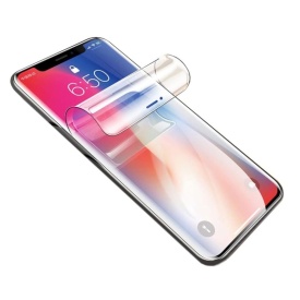 Folie de protectie ecran Mata din silicon compatibila cu iPhone XS Max, Anti Amprente, Perfect fit, TPU, acopera tot ecranul, transparenta - Img 2