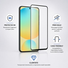 folie sticla samsung a17 full glue pe tot ecranul