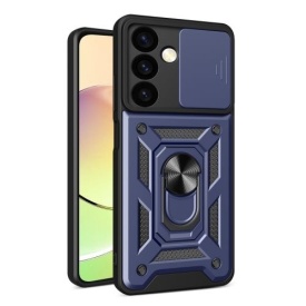 Husa antisoc Armor, compatibila cu Samsung Galaxy A05s, silicon si plastic, magnet inclus, inel prindere, stand pentru filme, Camera Slide, Bleumarin
