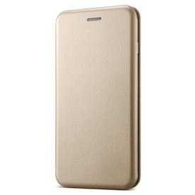 Husa compatibila cu Xiaomi Redmi 13C din piele ecologica, flip cover tip carte cu suport carduri, stand pentru video, Auriu - Img 2