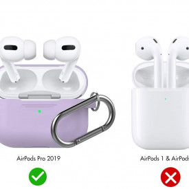 husa casti airpods pro silicon 2 piese mov planetphone 