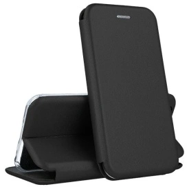 husa flip tip carte din piele ecologica iphone 14 pro max negru planetphone