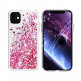 husa cu apa si sclipici pentru iphone 11 - efect lichid stralucitor si protectie completa