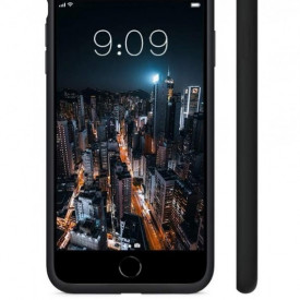 Husa iPhone 7 Plus / iPhone 8 Plus, ultra slim silicon, interior din catifea, Negru - Img 5