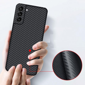 Husa protectie din Kevlar pentru Samsung Galaxy S21 plus, din Fibra de Carbon, isag