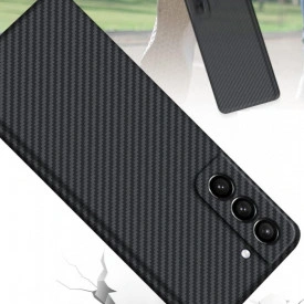 Husa protectie din Kevlar pentru Samsung Galaxy S22 Plus, din Fibra de Carbon, isag
