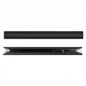 husa flip SAMSUNG GALAXY A71 piele si textil negru