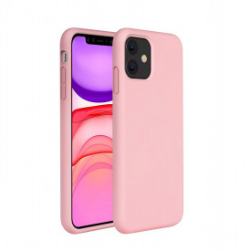 Husa protectie iPhone 11, ultra slim, silicon Roz, interior din microfibra, protectie camera, protectie ecran