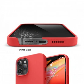 Husa protectie iPhone 12/12 Pro, ultra slim, silicon Rosu, interior din microfibra - Img 5