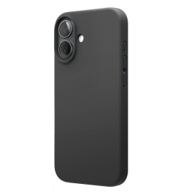 Husa protectie iPhone 17, slim, silicon Negru cu interior din microfibra, protectie camera, protectie ecran, ISAG