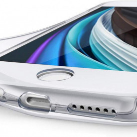 Husa protectie iPhone 7 / 8, Fully PC & Glass 360° (fata + spate), transparenta, ultra slim, Premium Quality - Img 2